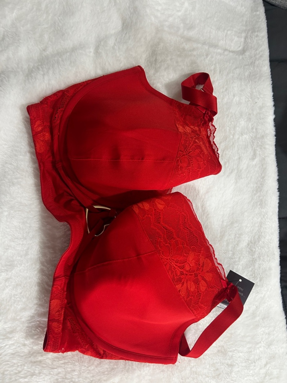 Cacique Red Lace-Accent Full Support Bra